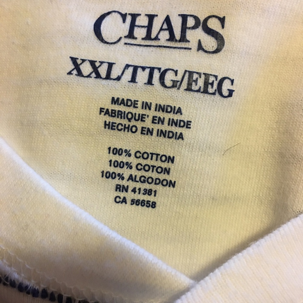 Chaps Mens Short sleeve Henley Shirt XXL